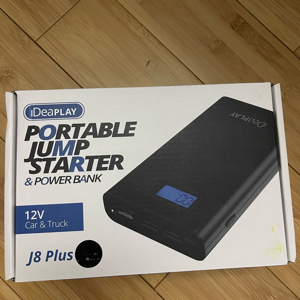 Black Portable Jump Starter & Power Bank